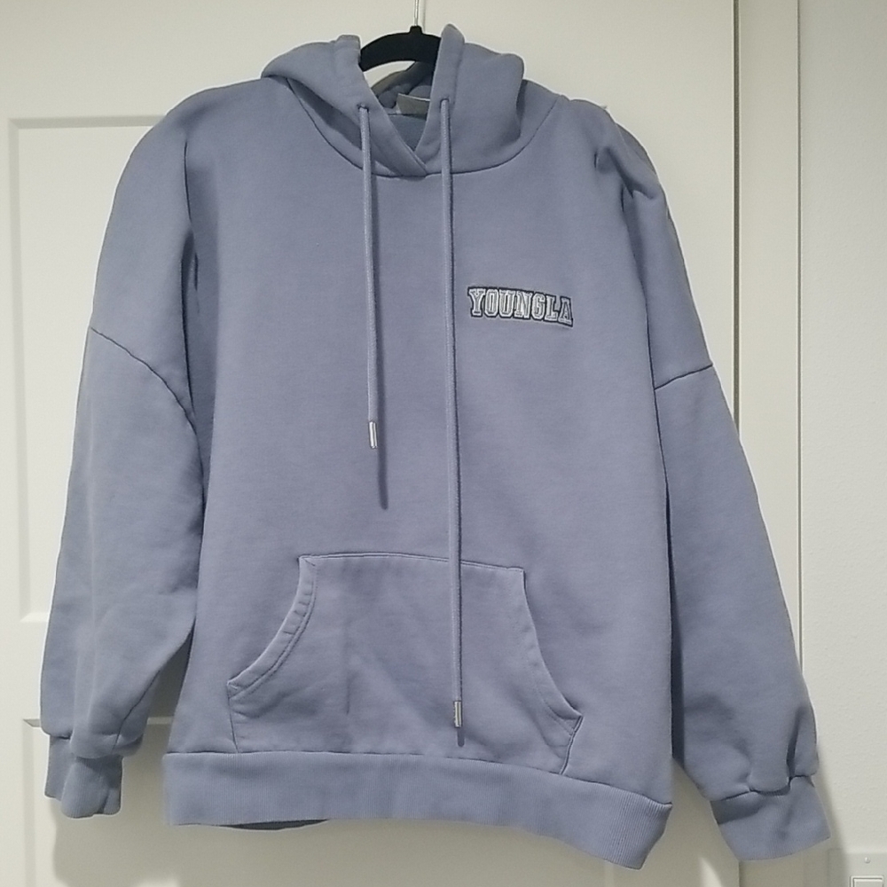 YoungLA blue gray Hoodie Sweater